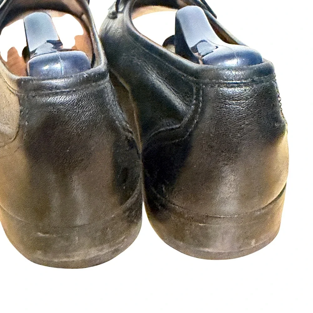 Johnston & Murphy Black Leather Tassel Loafers Size 10M Moc Toe Slip On Shoes